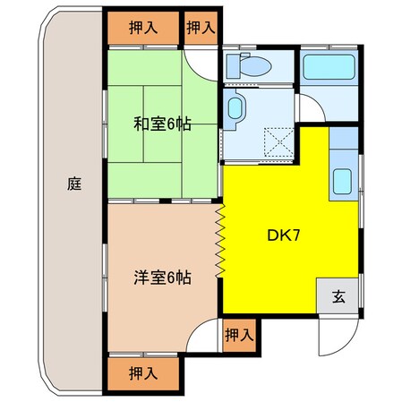 野中ハイツの物件間取画像